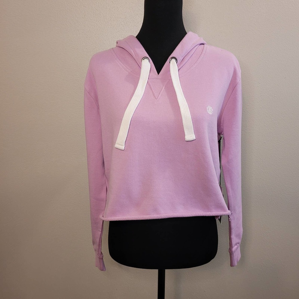Element Women's NWT Crop Pullover Raw Hem Hoodie Size X-Small